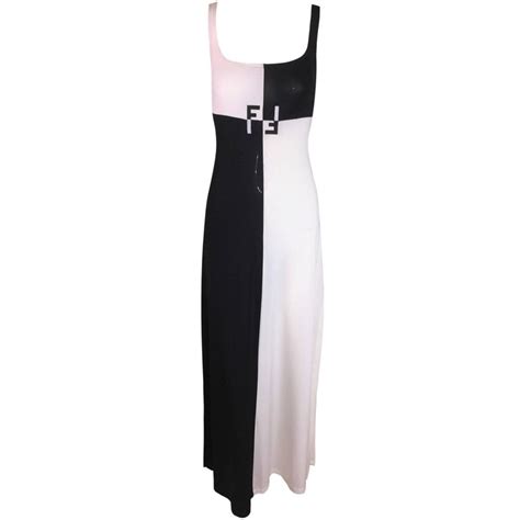 fendi black and white dress outfit|Fendi sleeveless dresses.